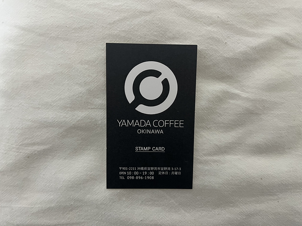 YAMADA COFFEE OKINAWA chapteRのスタンプカード