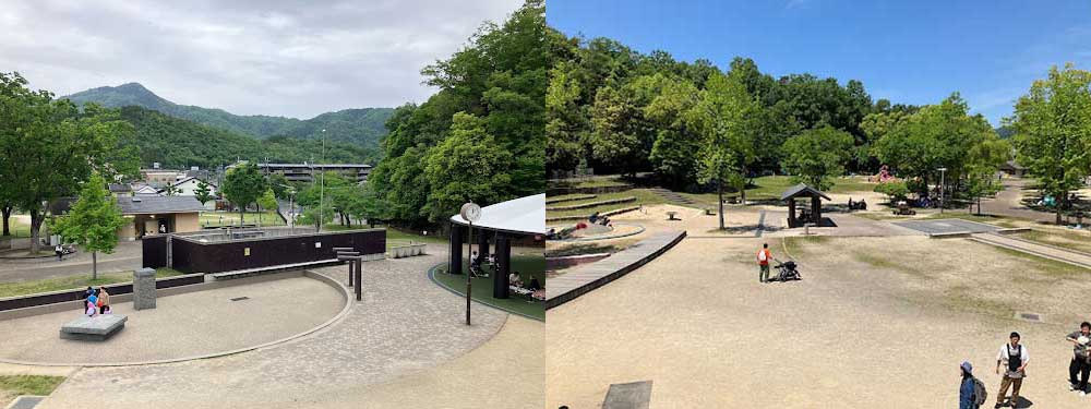 宝ヶ池公園 / 子どもの楽園滑り台からの景色